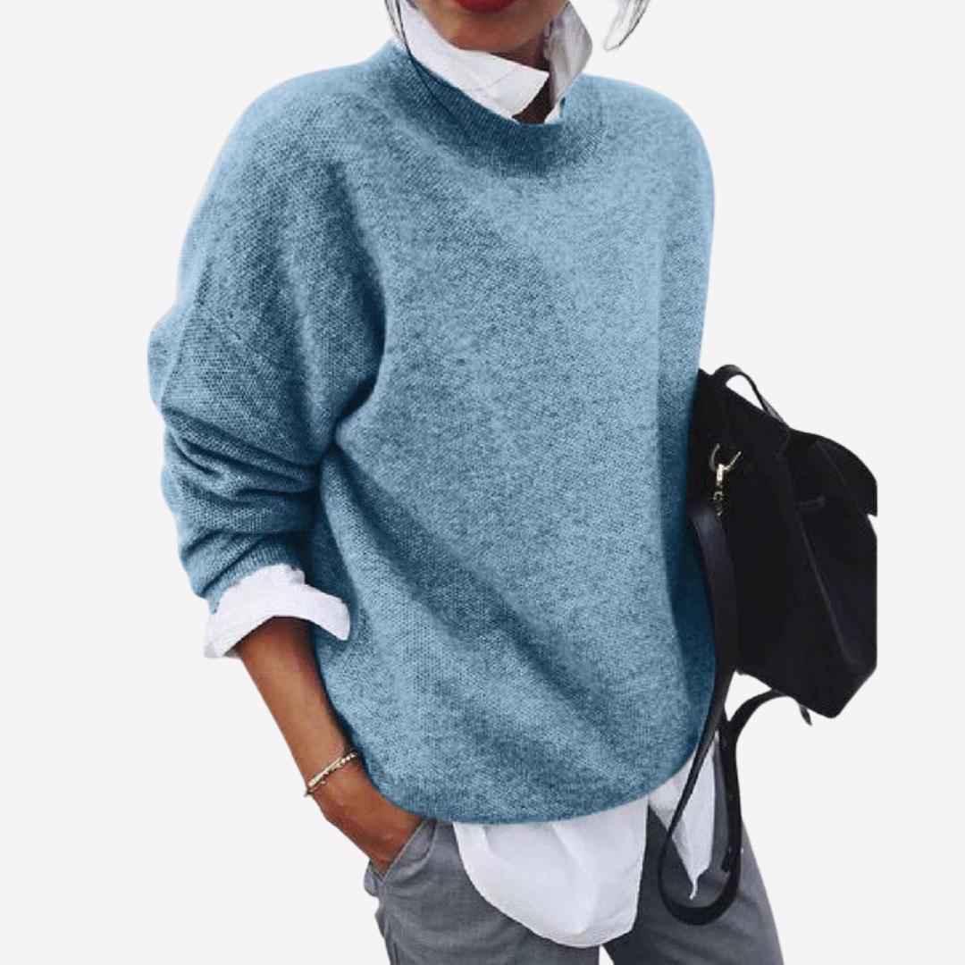 Women’s Soft Knit Crew Neck Sweater - Wilson oxford
