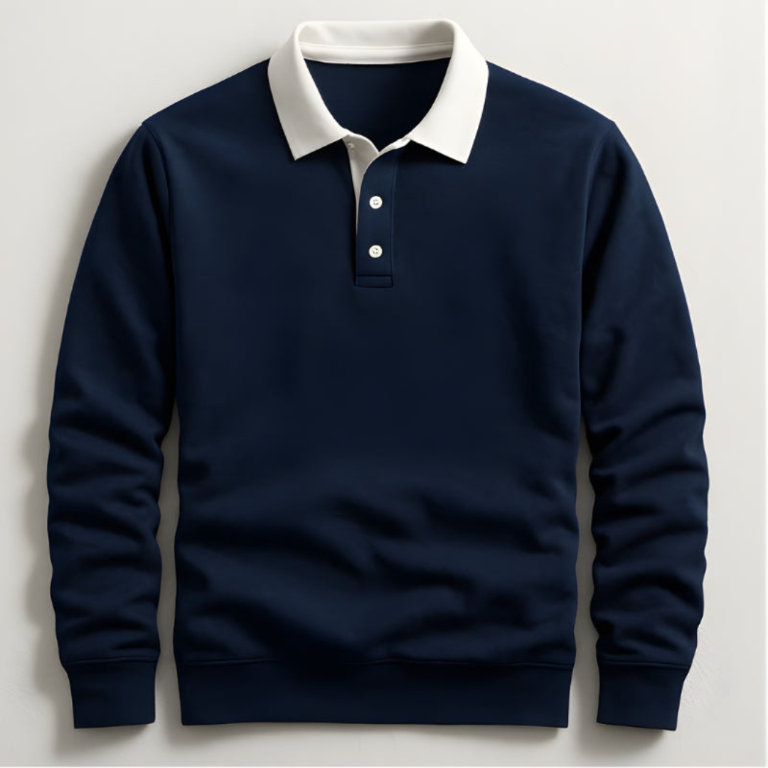 Men’s Long Sleeve Polo Shirt Lightweight Performance Pullover - Wilson oxford