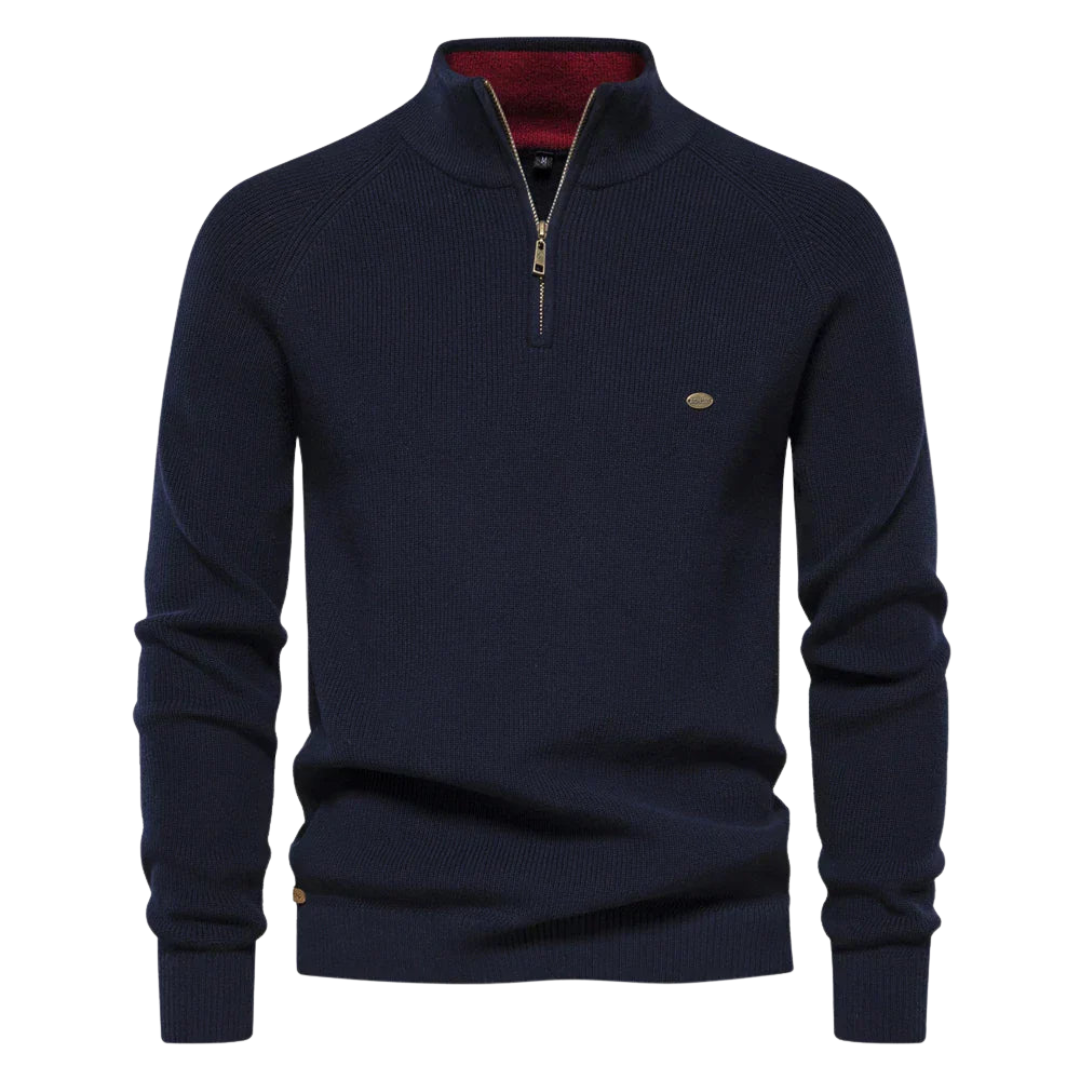 Men’s Half Zip Knit Pullover Sweater - Wilson oxford