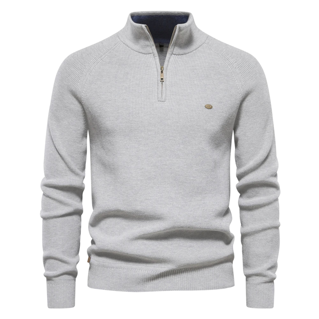 Men’s Half Zip Knit Pullover Sweater - Wilson oxford
