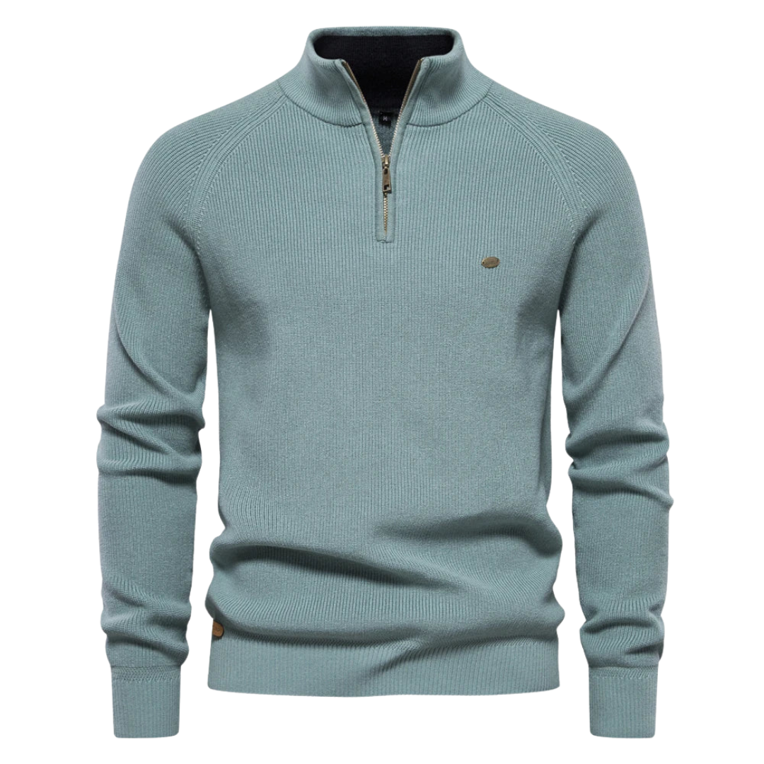 Men’s Half Zip Knit Pullover Sweater - Wilson oxford