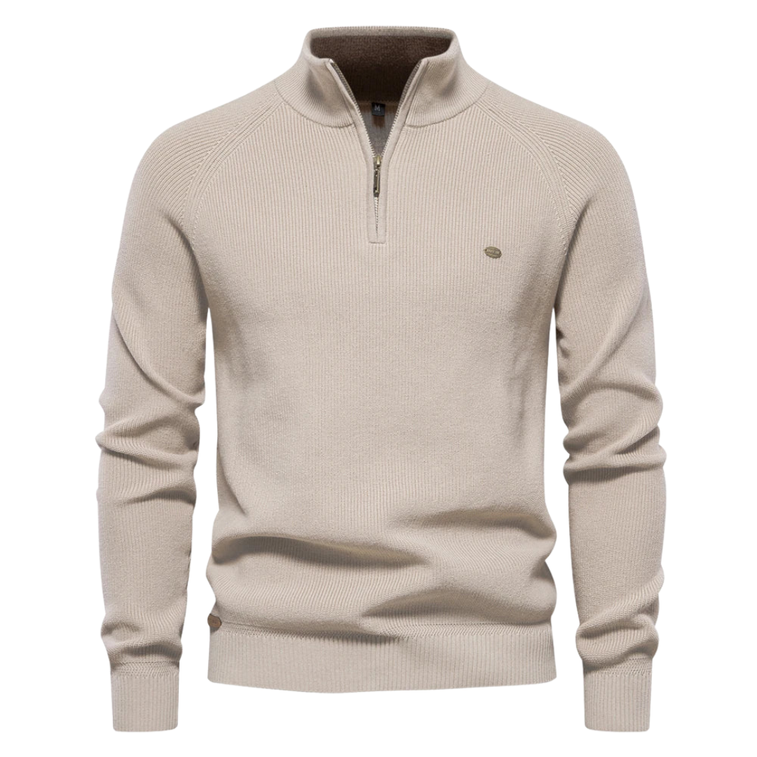 Men’s Half Zip Knit Pullover Sweater - Wilson oxford
