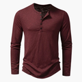 Men’s Casual Long Sleeve Henley Shirt - Wilson oxford